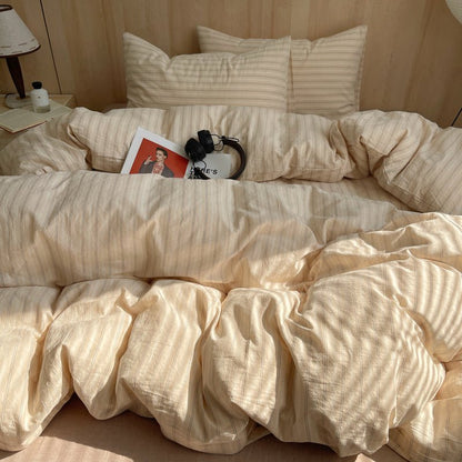 Stripe Serenity Cotton Duvet Covers - WhisperLinens