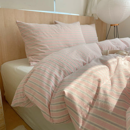 Stripe Serenity Cotton Duvet Covers - WhisperLinens