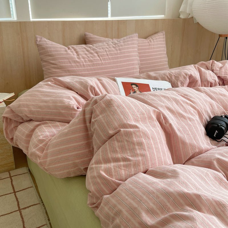 Stripe Serenity Cotton Duvet Covers - WhisperLinens