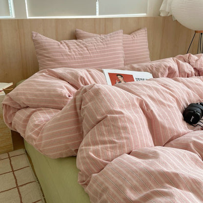 Stripe Serenity Cotton Duvet Covers - WhisperLinens