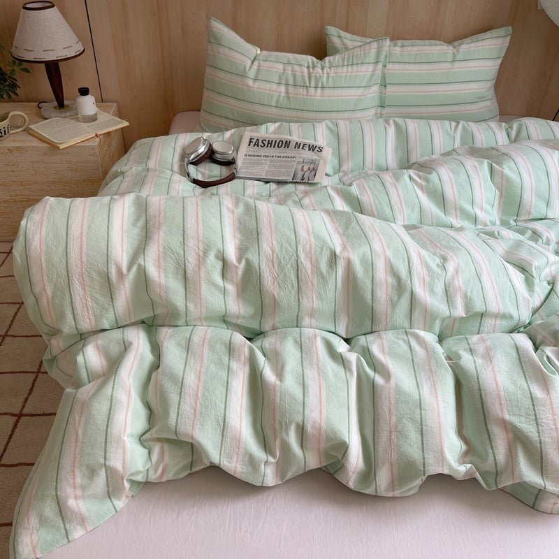 Stripe Serenity Cotton Duvet Covers - WhisperLinens