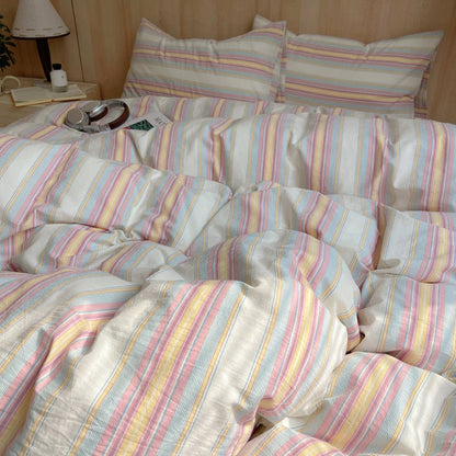 Stripe Serenity Cotton Duvet Covers - WhisperLinens