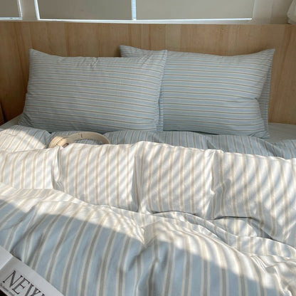 Stripe Serenity Cotton Duvet Covers - WhisperLinens