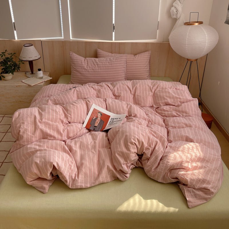 Stripe Serenity Cotton Duvet Covers - WhisperLinens