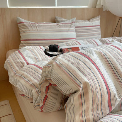 Stripe Serenity Cotton Duvet Covers - WhisperLinens