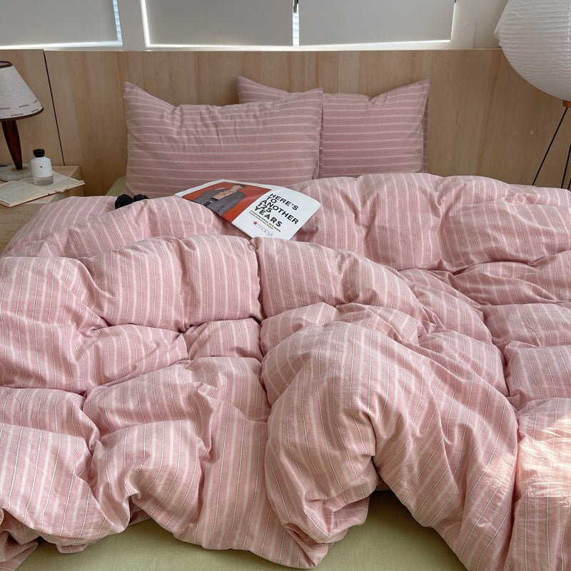 Stripe Serenity Cotton Duvet Covers - WhisperLinens