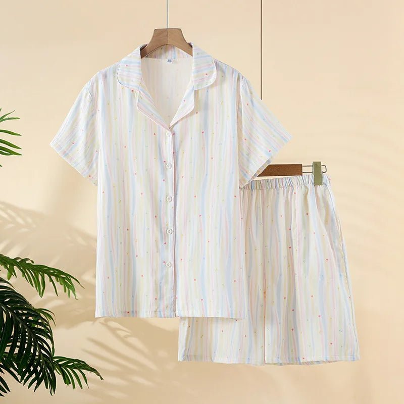 Summer Breeze Cotton Pajama Set - WhisperLinens