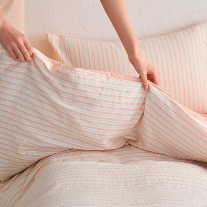 Sunrise Stripes Bedding Set - WhisperLinens