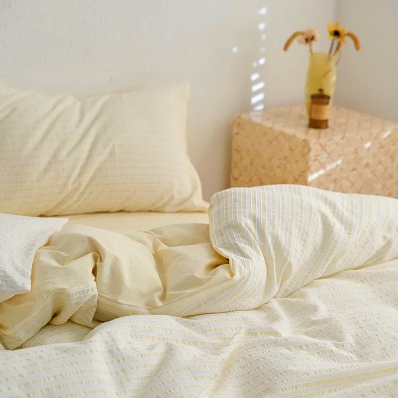 Sunrise Stripes Bedding Set - WhisperLinens