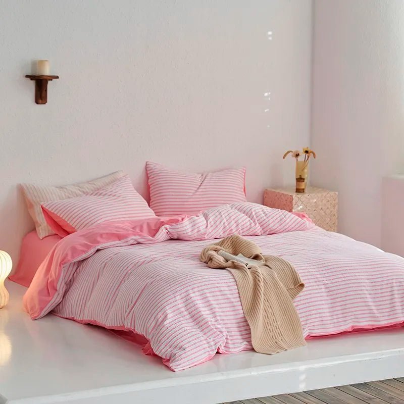 Sunrise Stripes Bedding Set - WhisperLinens