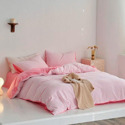 Sunrise Stripes Bedding Set - WhisperLinens