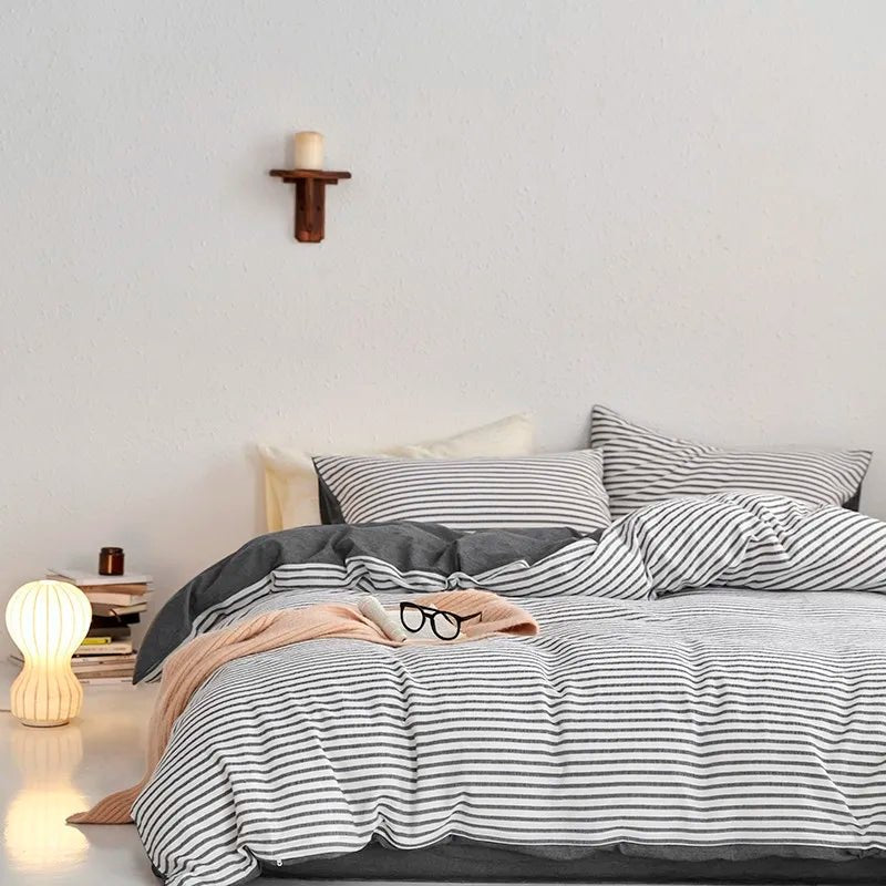 Sunrise Stripes Bedding Set - WhisperLinens