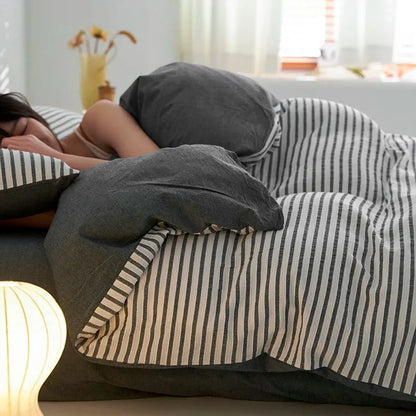 Sunrise Stripes Bedding Set - WhisperLinens