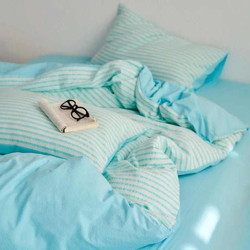 Sunrise Stripes Bedding Set - WhisperLinens