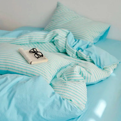 Sunrise Stripes Bedding Set - WhisperLinens