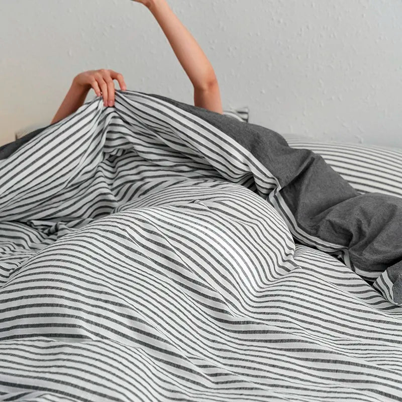 Sunrise Stripes Bedding Set - WhisperLinens