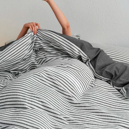 Sunrise Stripes Bedding Set - WhisperLinens