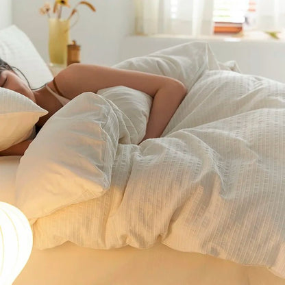 Sunrise Stripes Bedding Set - WhisperLinens