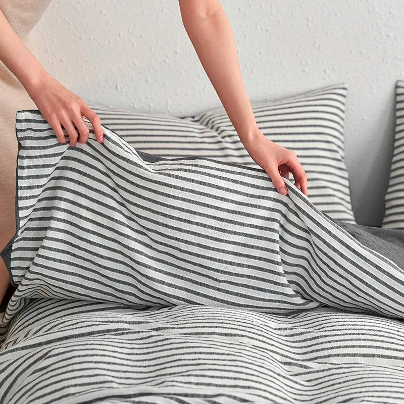 Sunrise Stripes Bedding Set - WhisperLinens
