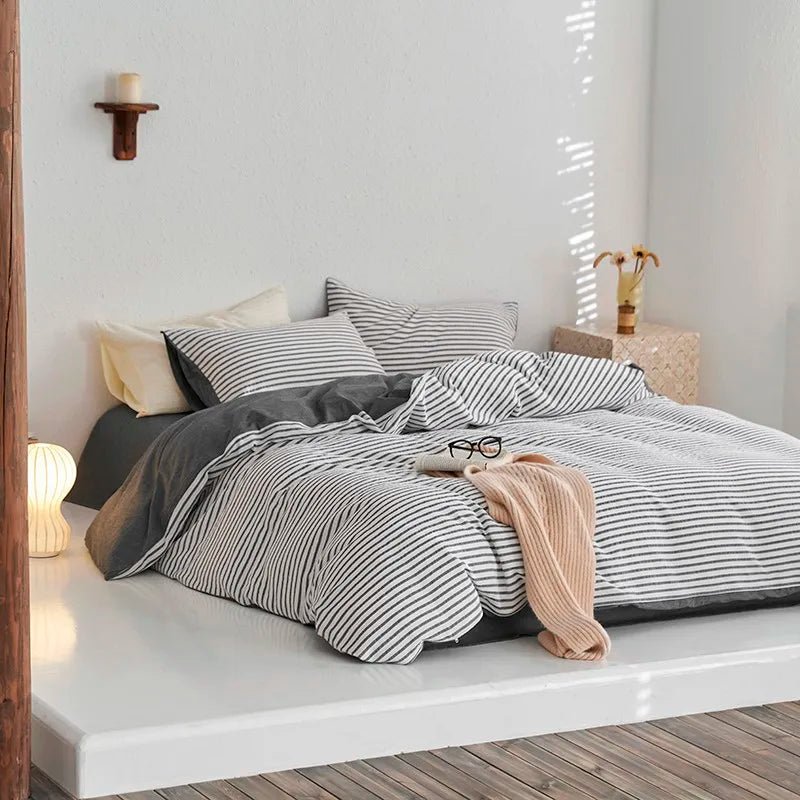 Sunrise Stripes Bedding Set - WhisperLinens