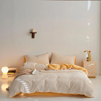Sunrise Stripes Bedding Set - WhisperLinens