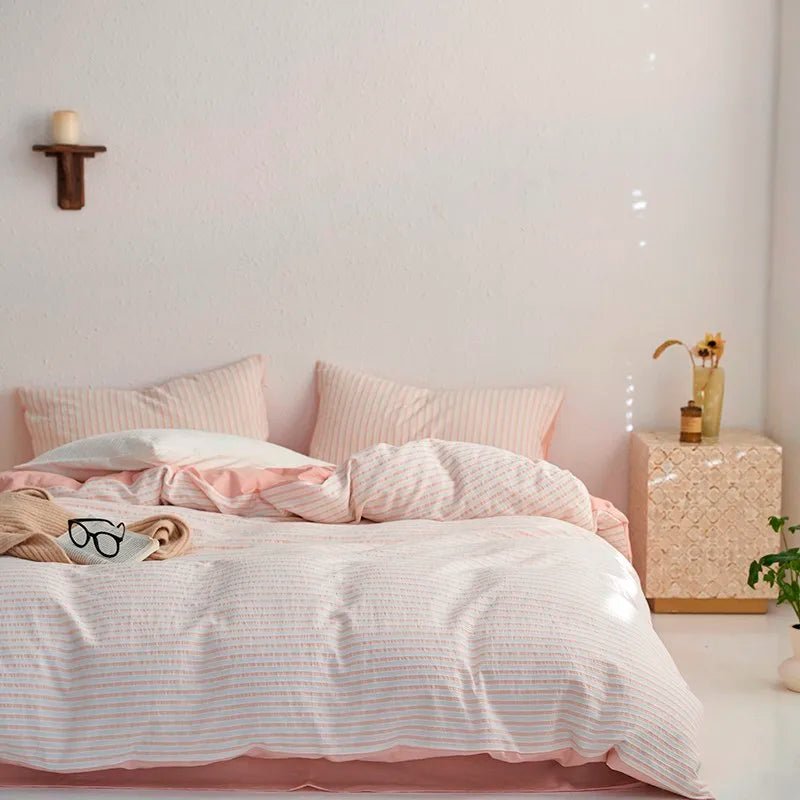 Sunrise Stripes Bedding Set - WhisperLinens
