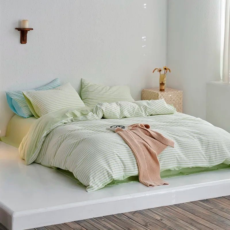 Sunrise Stripes Bedding Set - WhisperLinens