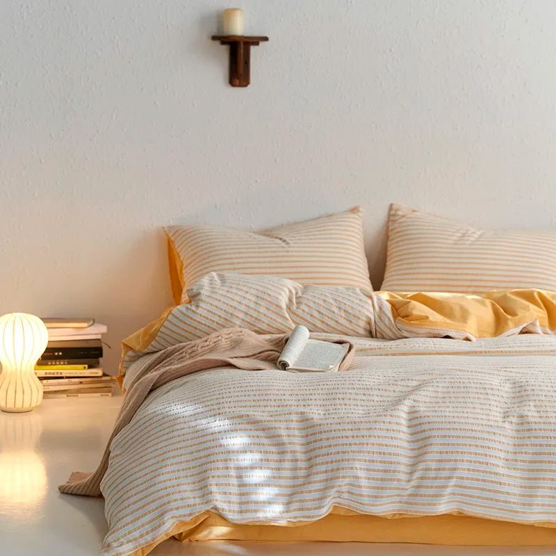Sunrise Stripes Bedding Set - WhisperLinens