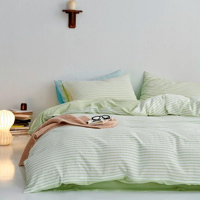 Sunrise Stripes Bedding Set - WhisperLinens