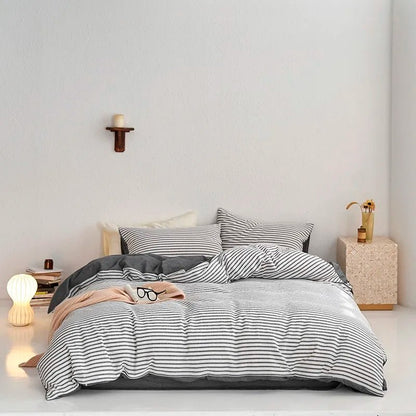 Sunrise Stripes Bedding Set - WhisperLinens
