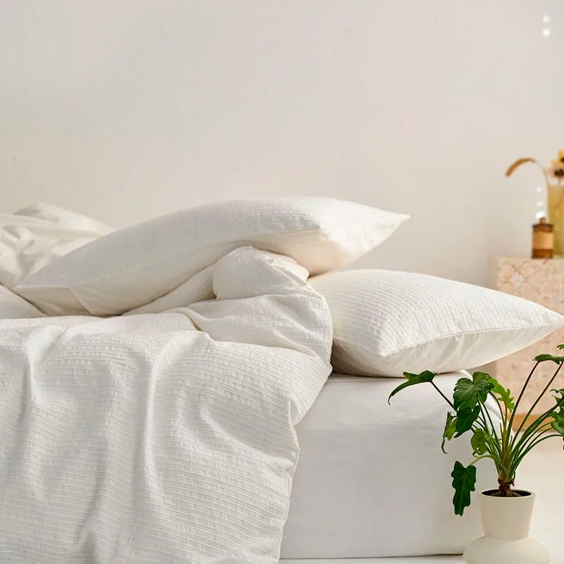 Sunrise Stripes Bedding Set - WhisperLinens