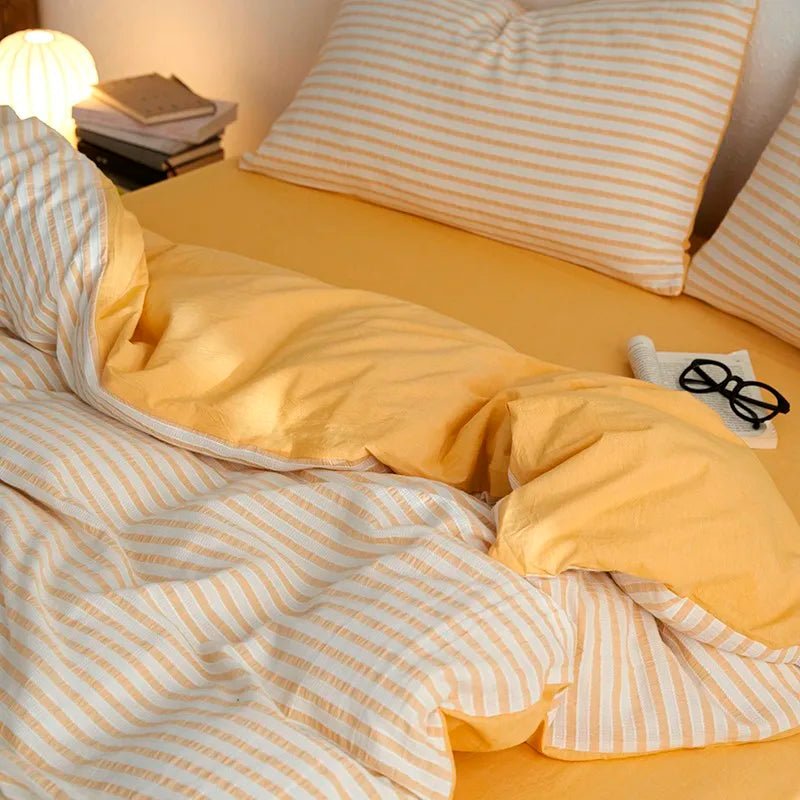 Sunrise Stripes Bedding Set - WhisperLinens