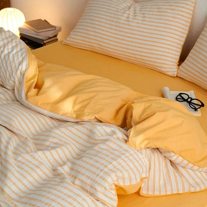 Sunrise Stripes Bedding Set - WhisperLinens