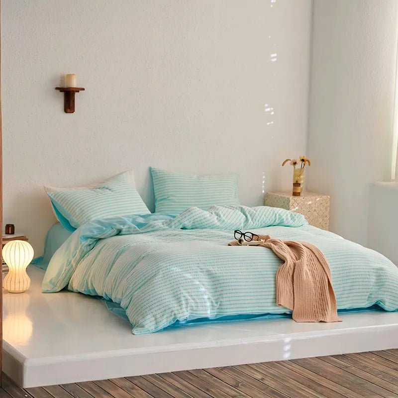 Sunrise Stripes Bedding Set - WhisperLinens