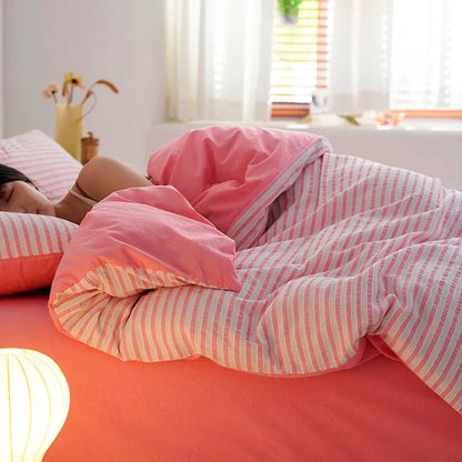 Sunrise Stripes Bedding Set - WhisperLinens