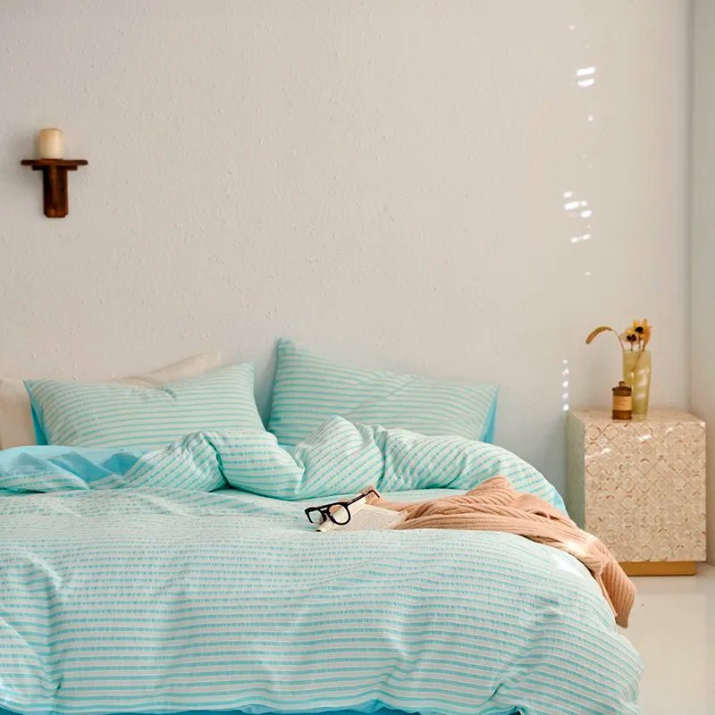 Sunrise Stripes Bedding Set - WhisperLinens