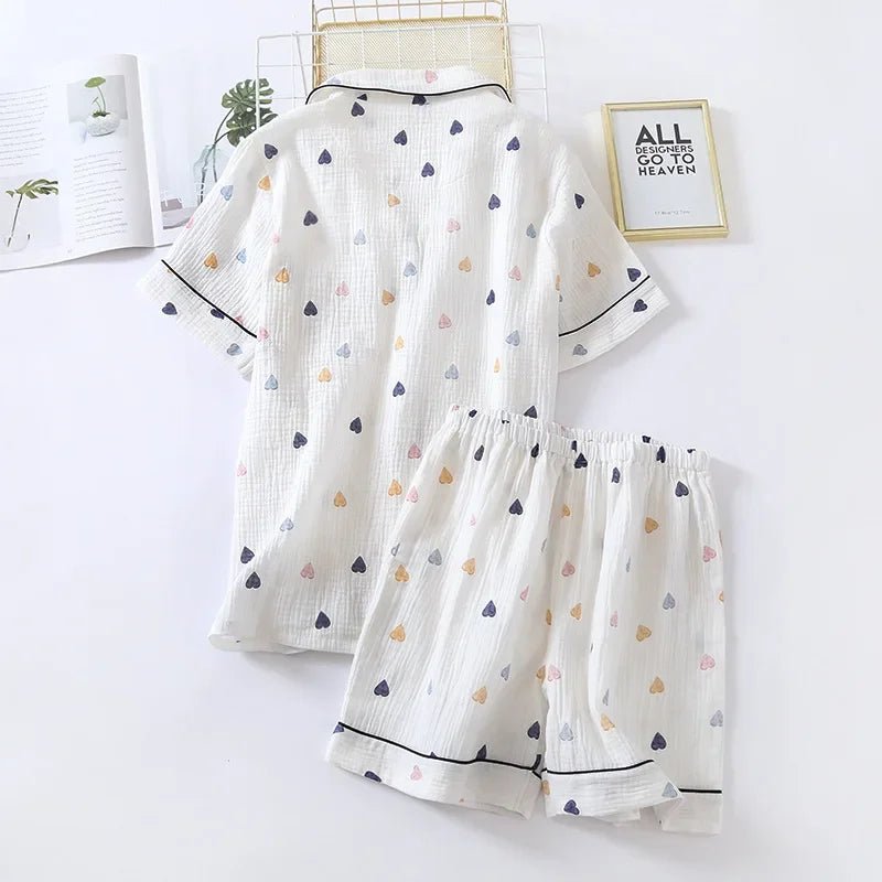 Sweetheart Cotton Pajama Set - WhisperLinens