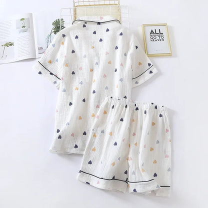 Sweetheart Cotton Pajama Set - WhisperLinens