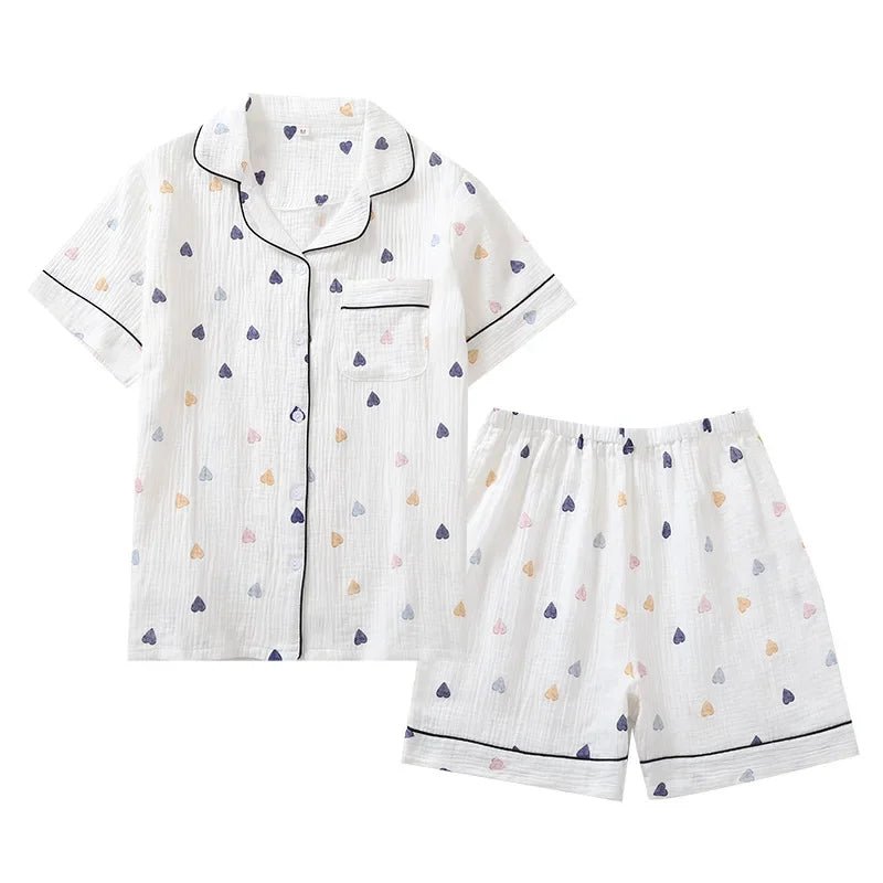 Sweetheart Cotton Pajama Set - WhisperLinens