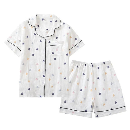 Sweetheart Cotton Pajama Set - WhisperLinens