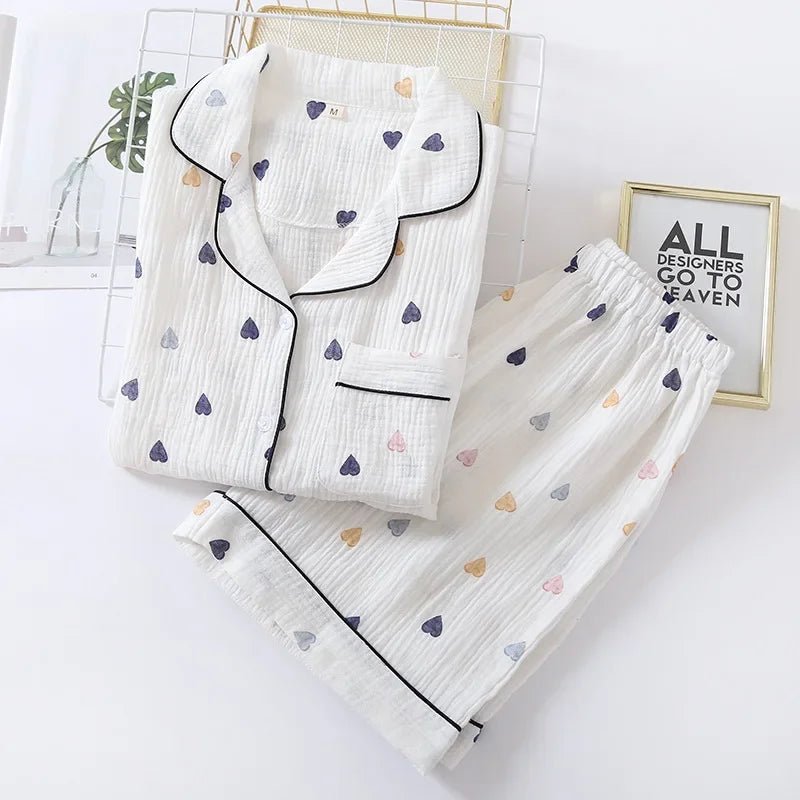 Sweetheart Cotton Pajama Set - WhisperLinens