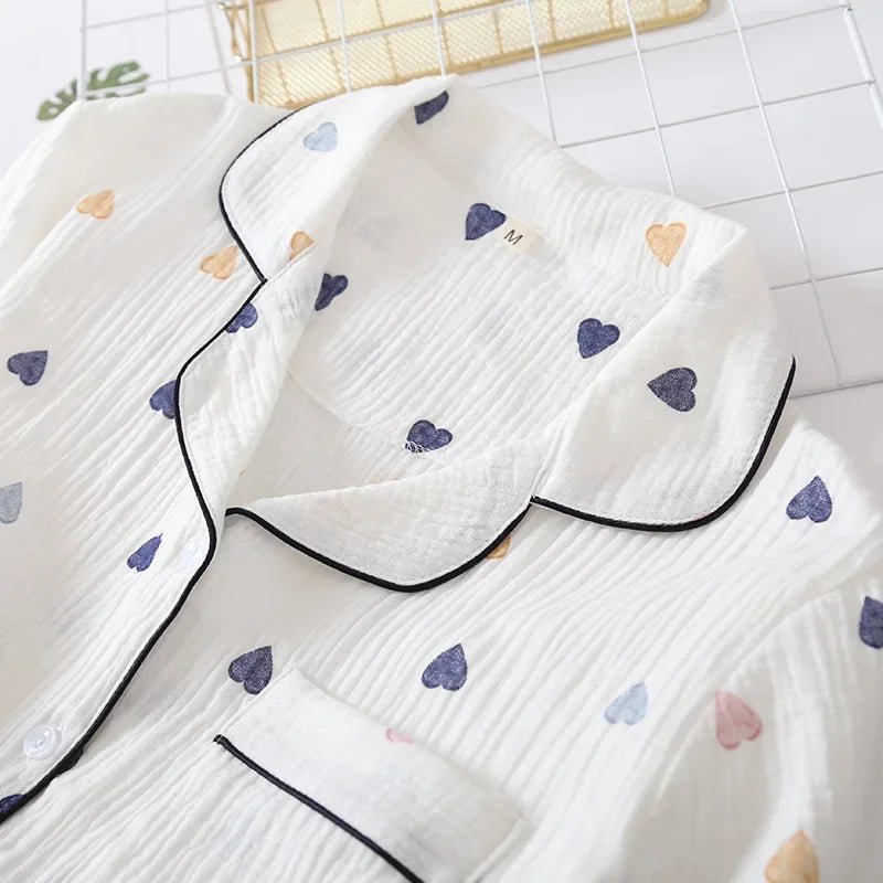 Sweetheart Cotton Pajama Set - WhisperLinens