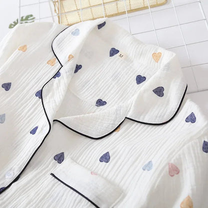 Sweetheart Cotton Pajama Set - WhisperLinens