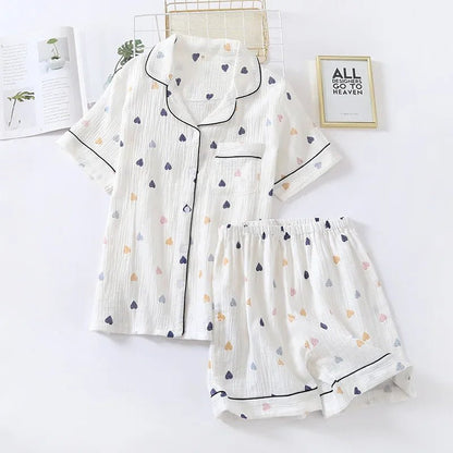 Sweetheart Cotton Pajama Set - WhisperLinens