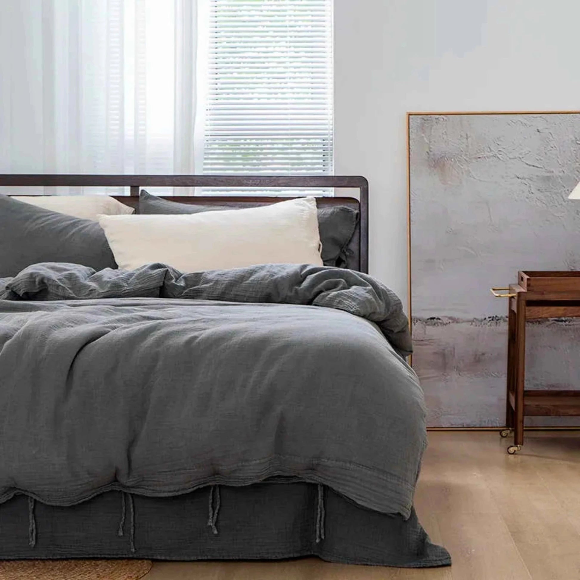 Textured Fringe Bedding Set - WhisperLinens