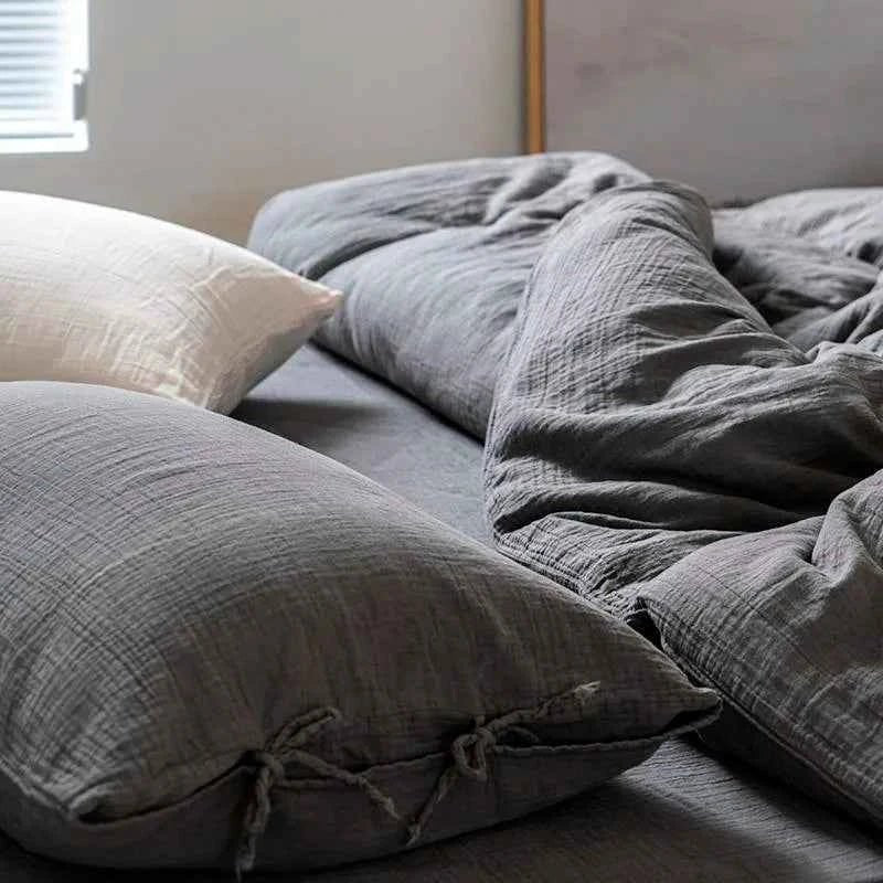 Textured Fringe Bedding Set - WhisperLinens