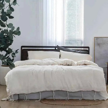 Textured Fringe Bedding Set - WhisperLinens