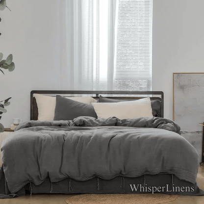 Textured Fringe Bedding Set - WhisperLinens