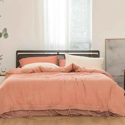 Textured Fringe Bedding Set - WhisperLinens