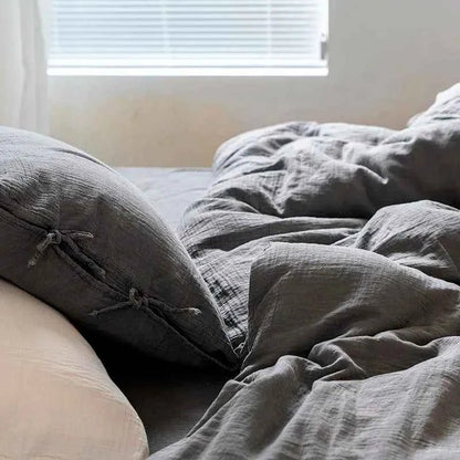 Textured Fringe Bedding Set - WhisperLinens